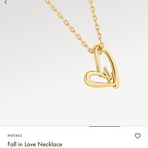 Louie Vuitton AUTHENTIC Fall in Love Gold Necklace